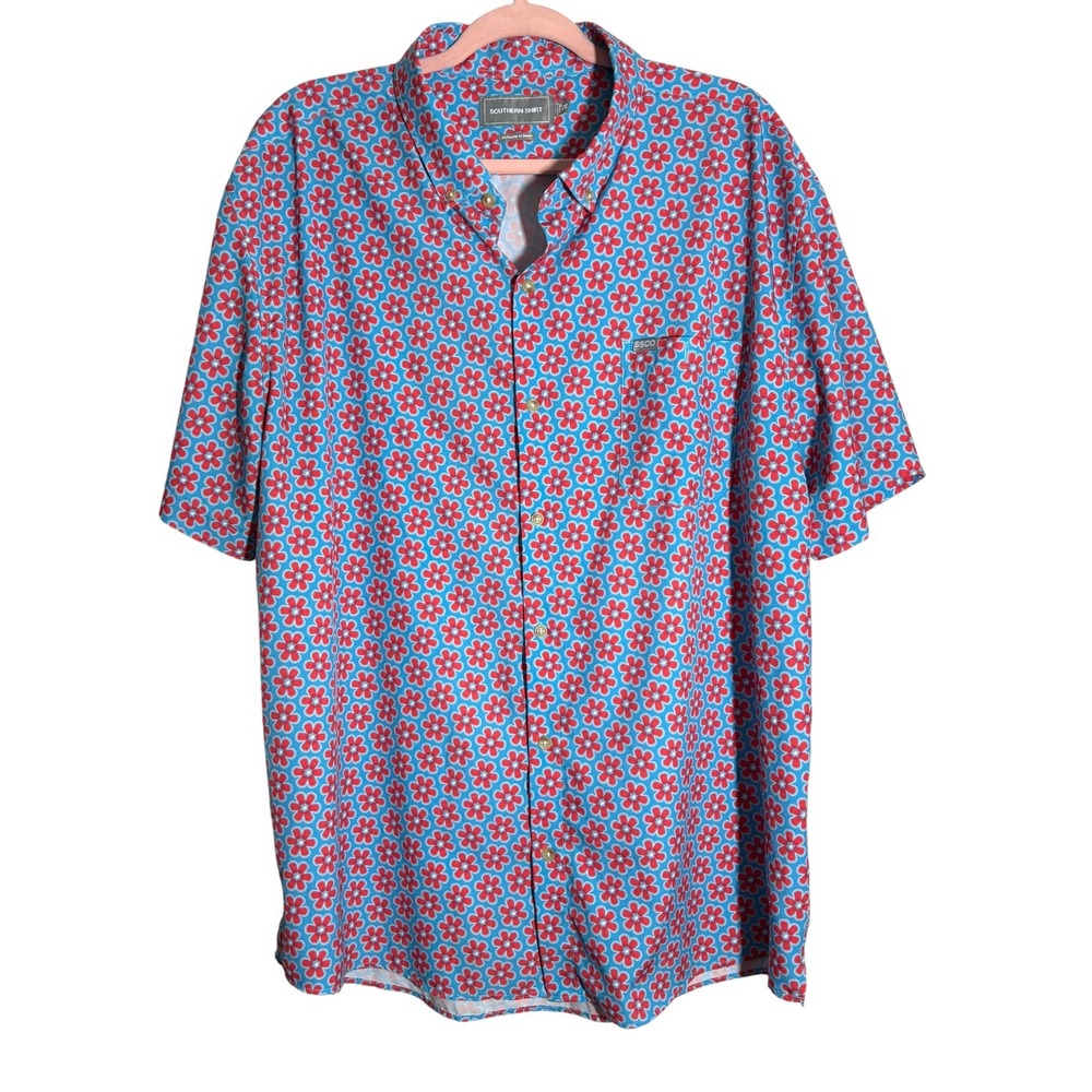 SSCO Flower Pong Baja Golf Shirt Polo Mens 2X NWOT Southern Shirt Co - Picture 4 of 10